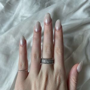 Pandora Beaded Pave Band Ring